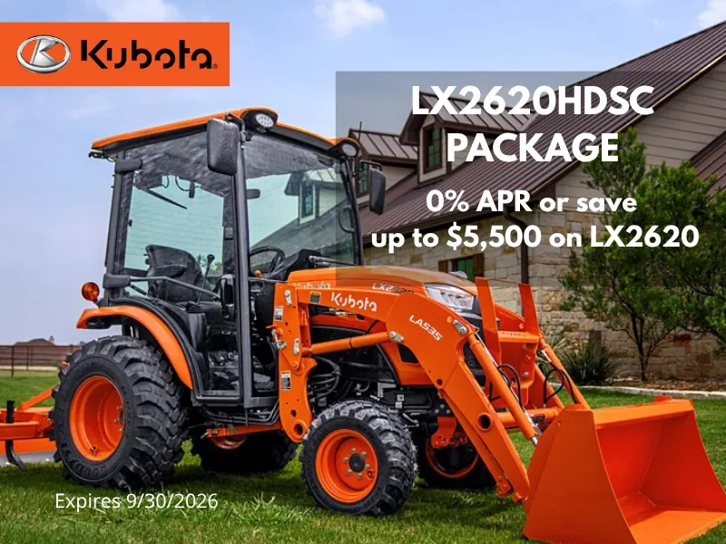 New Kubota LX2620HSD Package